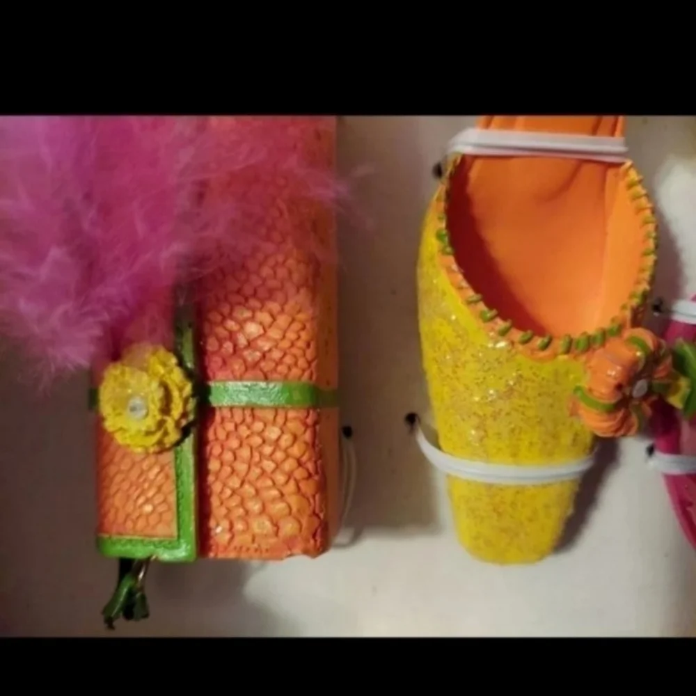 DILLARD'S SHOES & HANDBAG ORNAMENT SET OF 4 VINTAGE NWT